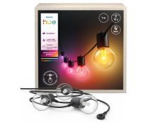 8721103063717 Philips Hue White and color gradient Low volt Festavia venkovní světelný řetěz - 10 žárovek LED 8,6W/500lm 1000-20000K+RGB IP65 černá, bez napájení
