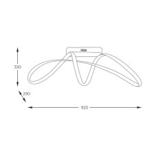 LED stropné svietidlo 2800 lm 3000+4000+6000K zlaté Zuma Line FERMI 20026C-GD