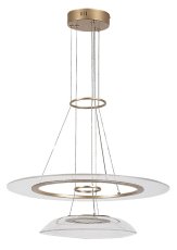 RABALUX 72412 Zofrael závesné svietidlo D550mm LED 36W/4650/2400lm 3000K zlatá, priehľadná