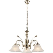 GLOBO 69007-3H POSADAS závěsné svítidlo/luster D570mm 3xE27 antická mosaz, alabastrová