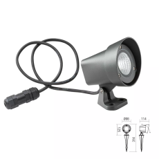 REDO 90110 ZIGGY exteriérový reflektor CREE COB LED 12W 1320/985lm 3000K IP65 antracit