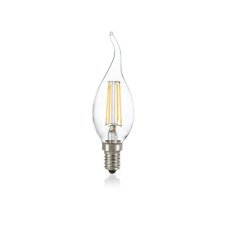 Ideal Lux 153940 LED žárovka E14 Filament BA35 4W/450lm 4000K průhledná, plamínek