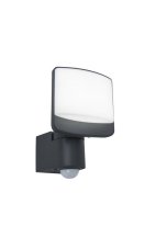 LUTEC 7625701345 SUNSHINE nástěnné LED svítidlo 12,5W 5000K IP44 tmavá šedá se senzorem