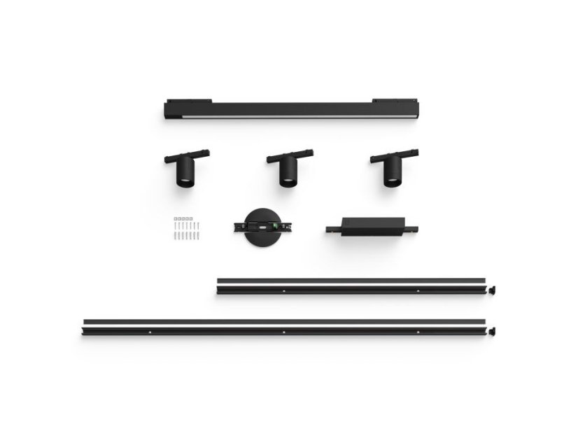 8719514407800 Philips Hue White and Color Ambiance Perifo LED stropní svítidlo bodové - souprava s lištou 44,6W/3x490lm,1x1700lm 2000-6500K+RGB černé