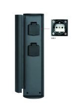 LUCIDE 27849/12/29 POWERPOINT zásuvkový venkovní sloupek Type F - EUR/RUS IP44 antracitová (bez kolíka)