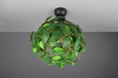 TRIO Reality R60461015 LEAVY stropní svítidlo D380mm 1xE27 černá matná, zelená