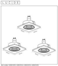 LUCIDE 11002/15/31 FOCUS zápustné svietidlo výklopné 3-set 3xGU10 biele