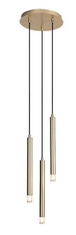 RABALUX 72359 Ramira závesné svietidlo D250mm 3xG9 zlatá, priehľadná