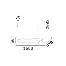 Ideal Lux 345284 WAVES závesné svietidlo LED 54W 5500/2930lm 3000K zlatá
