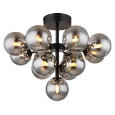 GLOBO 56143-13D GRAPPY stropní svítidlo D560mm 13xG9 černá matná, kouřová