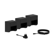 Philips 8720169269439 GardenLink Low Volt 24V Grits nízkonapěťové venkovní nástěnné svítidlo LED 3x1,5W/180lm 2700K IP44 černá 3-set+adaptér+kabel 5m