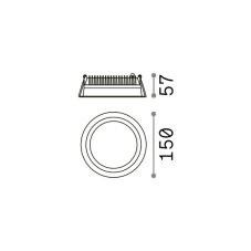 Ideal lux Pro 249049 DEEP zápustné svietidlo D150mm LED 20W 2850/2240lm 4000K biela