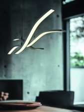LED závěsné svítidlo 5350lm 2700-6500K černé s dálkovým ovladačem a motorem TRIO SELECT SPIDER 332810332