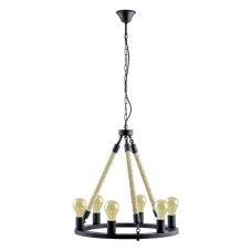 Eglo VINTAGE 49694 Lustr FINDLAY černý 6xE27