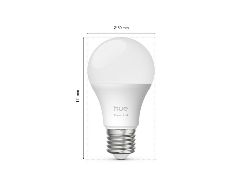 8720169392182 Philips Hue Essential White and color Ambiance LED žiarovka E27 8W/806lm 2200-6500K+RGB biela