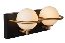 LUCIDE 30267/02/30 ISOBEL nástěnné svítidlo 2xG9 IP44 černá, opál