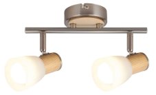 Rabalux 6487 GAVIN spot/nástěnné/stropní svítidlo 2xE14 saténová chromová, dřevo