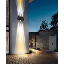 Immax 08491L IMMAX WALL-5 vnější solární nástěnné svítidlo LED 169x112x64mm 2W 3000-3500K, světelný senzor, IP54, černá