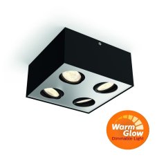 Philips 50494/30/P0 Box LED černé povrchové bodové svítidlo WGD 4x4,5W=2000lm 2200-2700K