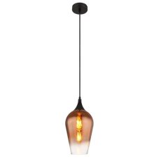 GLOBO 15552H1 LAVUS závěsné svítidlo D180mm 1xE27 černá, průhledná měděná