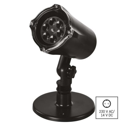 DCPC02 EMOS LED vánoční dekorativní projektor – vločky, IP44, bílá