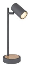GLOBO 57910TG ROBBY stolná lampička 1xGU10 V350mm grafit, imitácia dreva