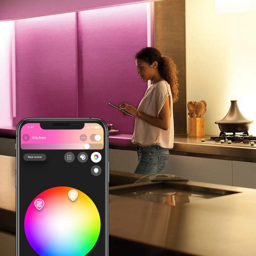 Philips HUE White and color ambiance 71902/55/PH LightStrip Plus LED pás 1-metrové predĺženie 11,5W BlueTooth