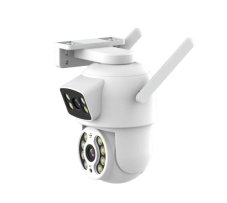 Venkovní kamera biela IP65 Immax NEO LITE Smart Security DOUBLE 355° 90° WiFi P/T 2x2MP ONVIF