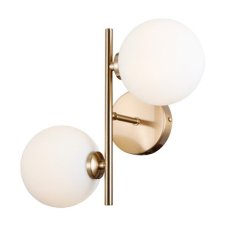 ITALUX WL-66463-2-HB Mirellio nástěnné svítidlo 2xG9 medová mosaz, bílá