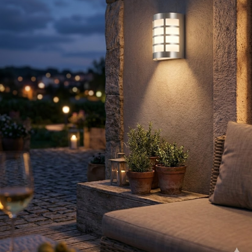 Rabalux 8799 Sevilla vonkajšie nástenné svietidlo 165mm 1xE27 11W IP44 matný chróm