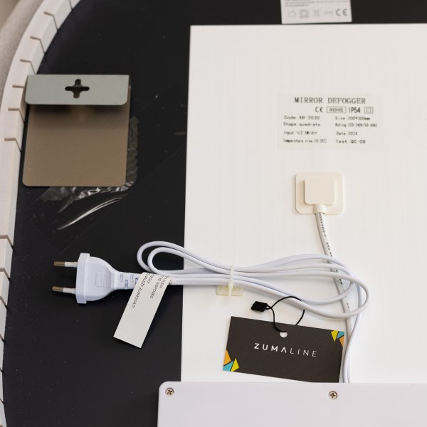 LED kúpeľňové oválne zrkadlo s osvetlením a vyhrievaním 736lm 3000+4000+6000K IP44, priehľadné - Zuma Line LUSTRO D3002