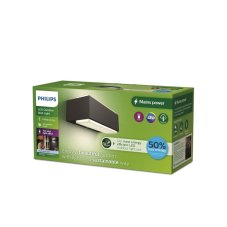 Philips 8720169257337 UltraEfficient Stratosphere vonkajšie nástenné svietidlo LED 3,8W/800lm 4000K IP44 antracit