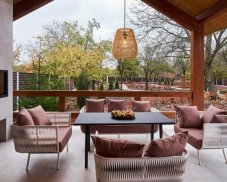 LUCIDE 03844/01/72 NERIDA venkovní závěsné svítidlo 1xE27 D350mm IP44 černá, béžová