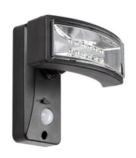 RABALUX 77019 Valpovo solární svítidlo reflektor LED 2,4W/250lm 4000K IP44 černá, průhledná, soumrakový a pohybový senzor