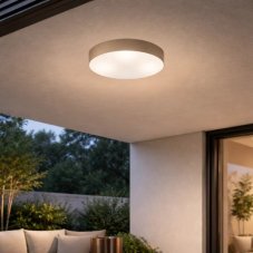 Venkovní stropní svítidlo 3x E27 šedo béžová IP43 Rabalux Dolen 75068