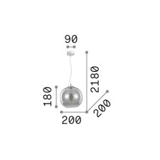 Ideal Lux 339047 NEMO SP1 D20 závěsné svítidlo D200mm 1xE27 jantarová