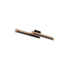 GLOBO 67849D STARLA stropní svítidlo LED 12W/300lm 3000K černá matná, dřevo, bílá