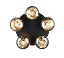 Stropní svítidlo 5x E14 dymová IP20 TRIO Reality DIVINA R66645054