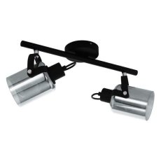 Eglo 99053 BERREGAS Bodové svítidlo 440x110mm E27 2X40W chrom, černá průhledná