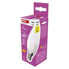 Emos ZQ3E43 LED žiarovka E14 CLASSIC sviečka 6,5W 806lm 4000K