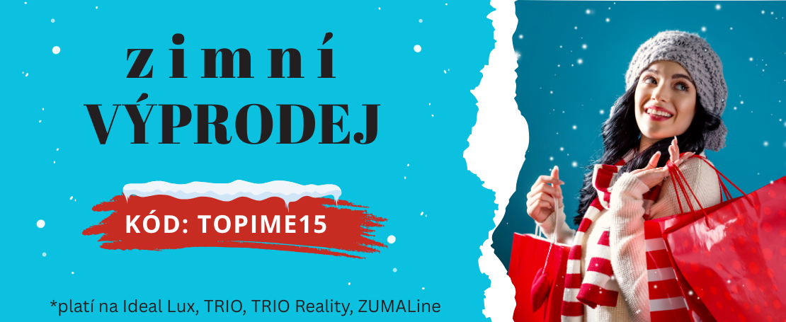 Velký zimný výprodej značkových svítidel značek TRIO, Ideallux a Zumaline