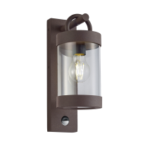 TRIO 204169124 SAMBESI vonkajšie nástenné svietidlo 1xE27 IP44 hrdzavá pohybový senzor