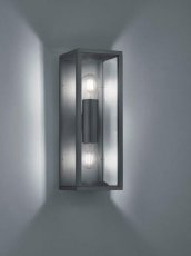 TRIO 201860242 GARONNE Nástenné svietidlo 140mm E27 2X40W  IP44 Antracitová, transparentná