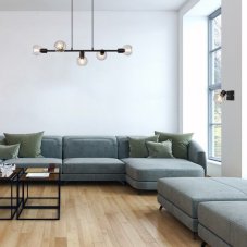 RABALUX 3297 Sullivan závěsné svítidlo 5xE14 černá, kouřová