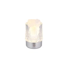 Dekoračné osvetlenie LED 3000K strieborná, priehľadná IP20 GLOBO lighting LIZZY 21044S bez adaptéra, USB kábel, vrátane batérie
