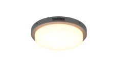 TRIO 630369142 BERMEJO venkovní stropní svítidlo se senzorem D300mm SMD LED 14W/1450lm 2300+3000+4000K IP54 antracitová