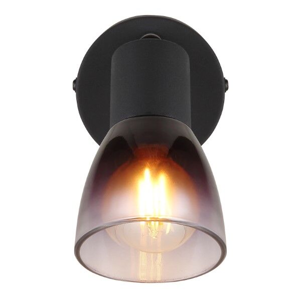 GLOBO 54312-1 SATELLA nástenné bodové svietidlo/spot 1xE14 čierna matná, dymová