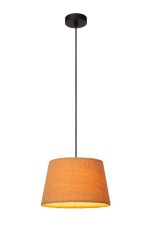 LUCIDE 10416/01/44 WOOLLY závěsné svítidlo D280mm 1xE27 černá, okrová žlutá
