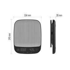 Kuchyňská váha EMOS EV029, digitální s časovačem, 5 kg, černá, TARE, dovažování