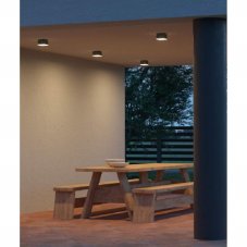 REDO 90109 AKRON exteriérové stropné svietidlo CREE COB LED 9W 882/754lm 3000K IP54 antracit